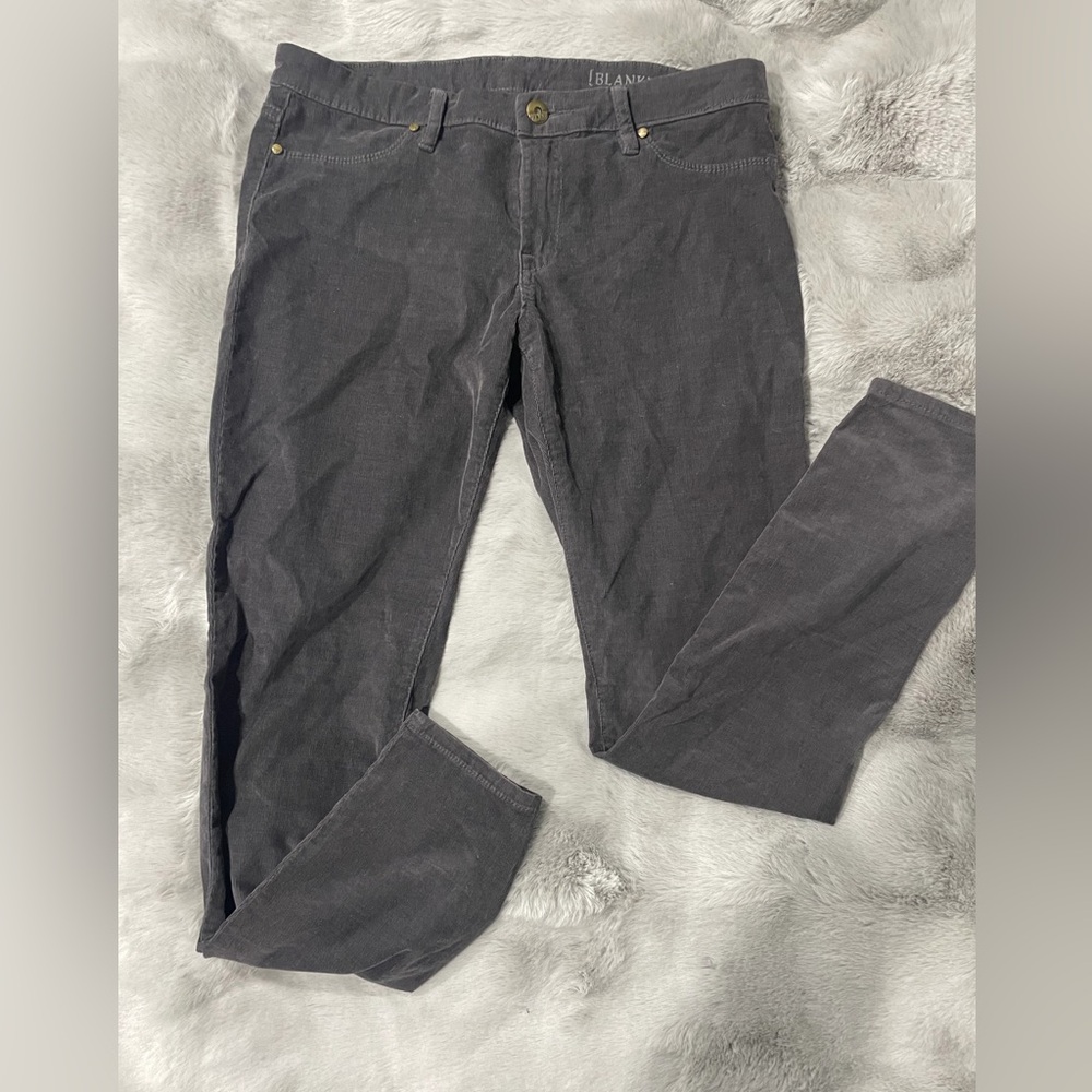 Blank NYC Dark Gray Corduroy Skinny Pants